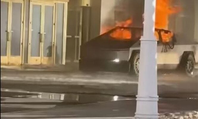 Tesla Cybertruck explodes outside Trump hotel, killing 1, injuring 7