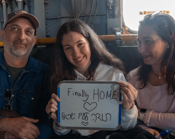 Freed hostage Naama Levy reunited with her family (Instagram screenshot)