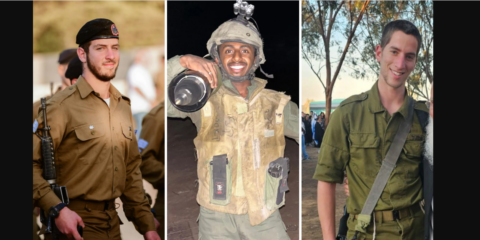 Staff Sgt. Nevo Fisher, Staff Sgt. Kanaoo Kasa and Staff Sgt. Matityahu Ya'akov Perel (IDF)