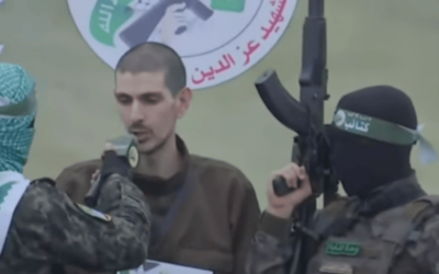 Hostage Or Levy forced to address Gazans before his release (Feb 2025)