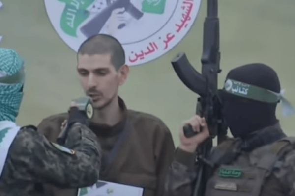 Hostage Or Levy forced to address Gazans before his release (Feb 2025)