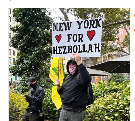 Pro-Hezbollah protester