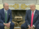 Trump and Irish PM Michael Martin.