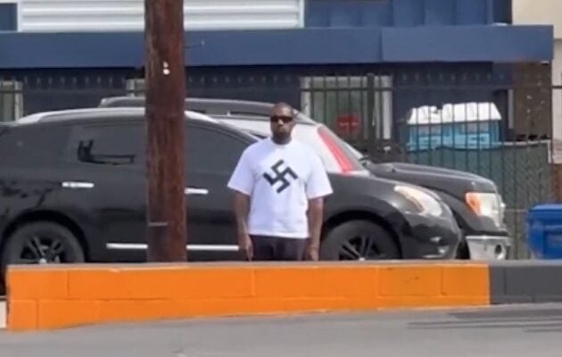 Kanye West parades his swastika T-shirt in Los Angeles