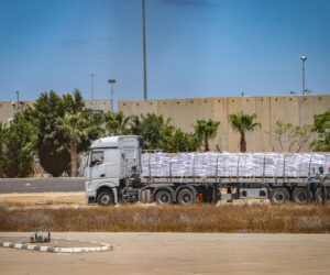 Humanitarian aid truck Gaza