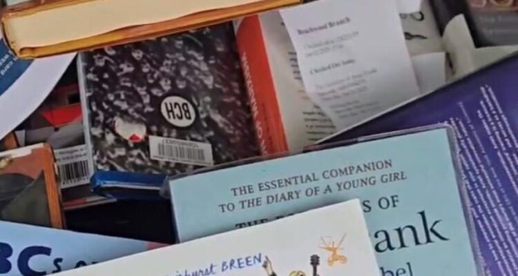 Man burns library books on Jewish history, including Anne Frank’s diary, in Jewish suburb of Cleveland