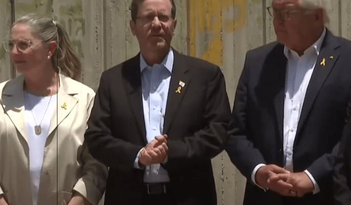 German president visits Kibbutz Be’eri with Herzog