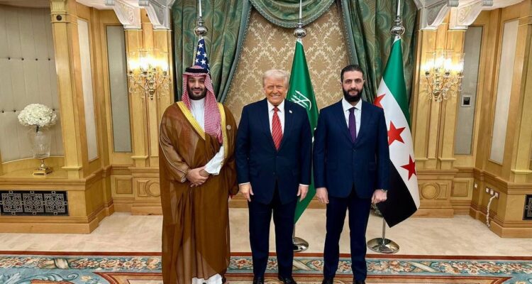 Trump meets with Syria’s president, calls for Israel peace deal