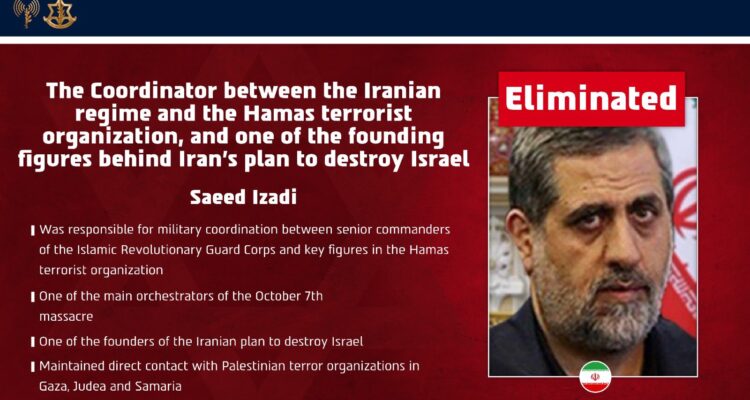 IAF kills Quds Force commander involved in Oct. 7 massacre