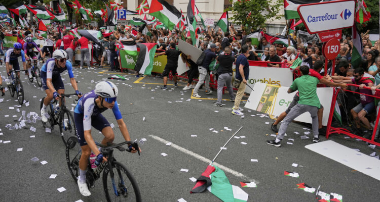Israel Premier Tech removes team name from uniforms at Spanish Vuelta amid more protests
