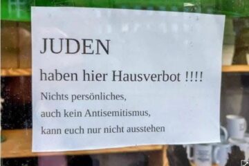Antisemitic sign Germany