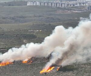 Illegal garbage burning fire