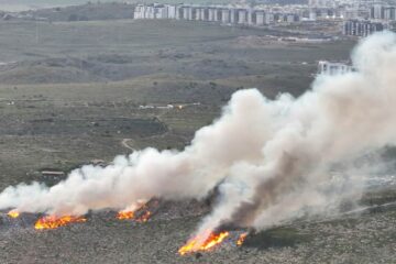 Illegal garbage burning fire