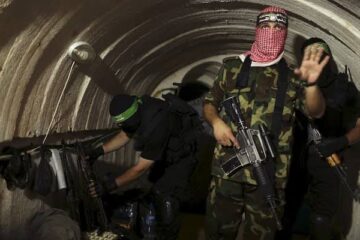 Hamas terrorists tunnel