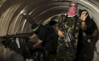 Hamas terrorists tunnel