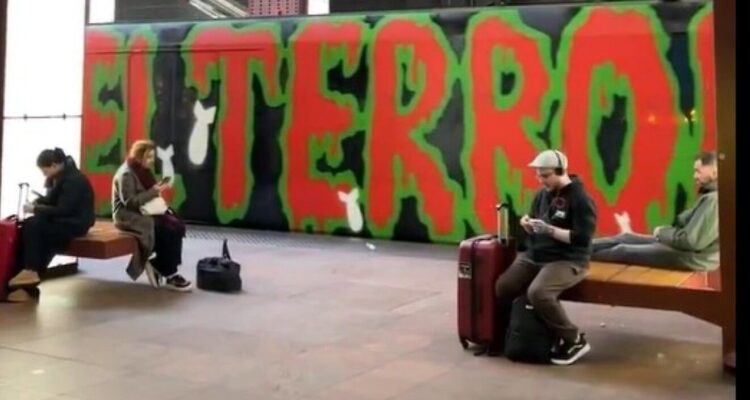 Second massive anti-Israel graffiti found on Belgian train