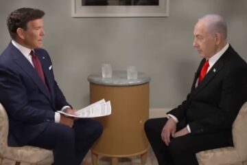 Benjamin Netanyahu with Brett Baier