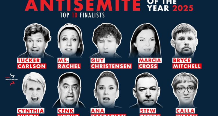 StopAntisemitism’s ‘Antisemite of the Year’ finalists include Tucker Carlson and Ms. Rachel, but not Nick Fuentes