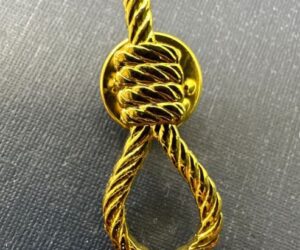 Hangman's noose pin