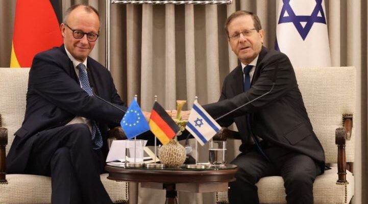 German Chancellor Merz arrives for first visit to Israel