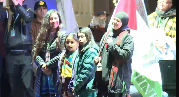 ‘Free Palestine’ replaces Christmas at Portland holiday event