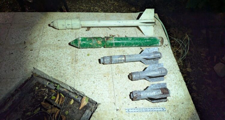 Terrorist rocket cache uncovered in Samaria next to Green Line