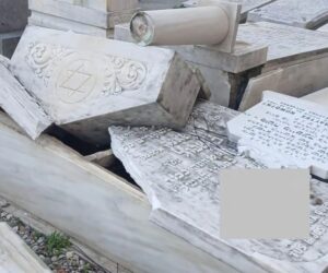 Vandalized Jewish graves Barcelona