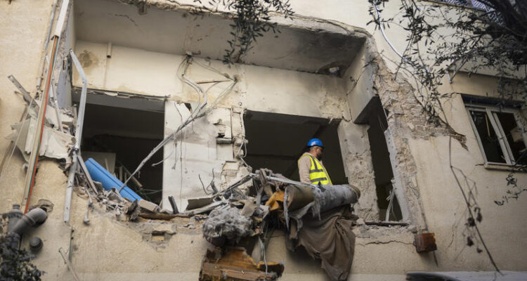 Iranian missile carrying suspected cluster munition hits central Israel