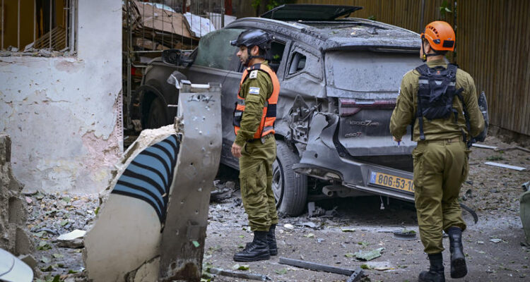 Iranian missile fragment hits near Ukrainian Embassy in Tel Aviv