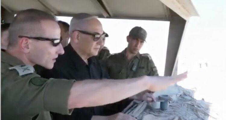 Netanyahu visits Jordan border, says ‘our enemies want to invade Israel’