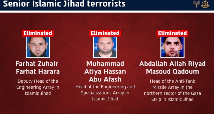Israel confirms deaths of senior Islamic Jihad figures in Gaza