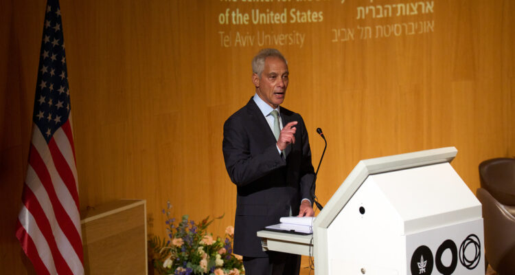 Rahm Emanuel reaffirms support for Israel, warns of potential sanctions and isolation in interview