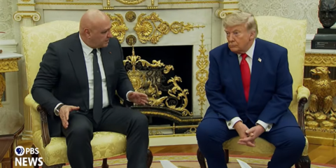 President Donald Trump and Lebanese President Joseph Aoun