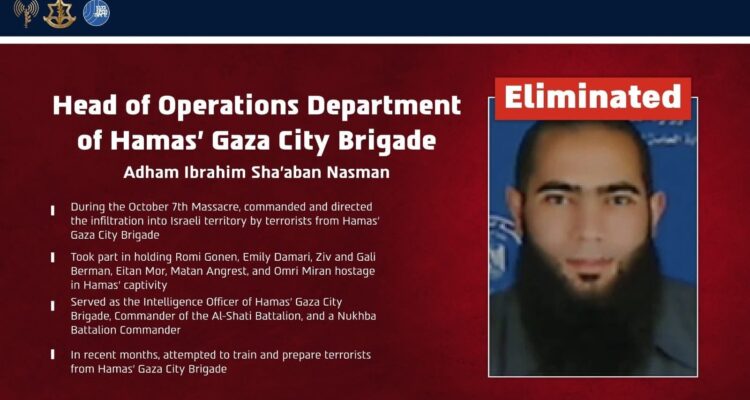 IDF kills Hamas commander who held Oct. 7 hostages