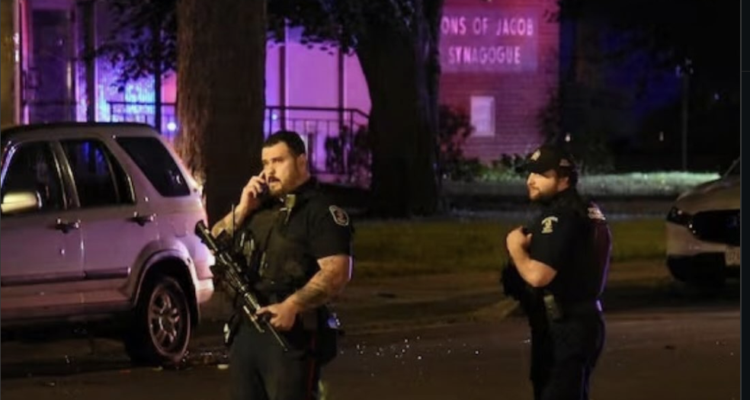 Terrorist opens fire at Ontario synagogue on Yom Kippur, police officer seriously wounded