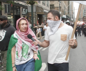 IDF soldier interviews anti-Israel protester