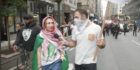 IDF soldier interviews anti-Israel protester