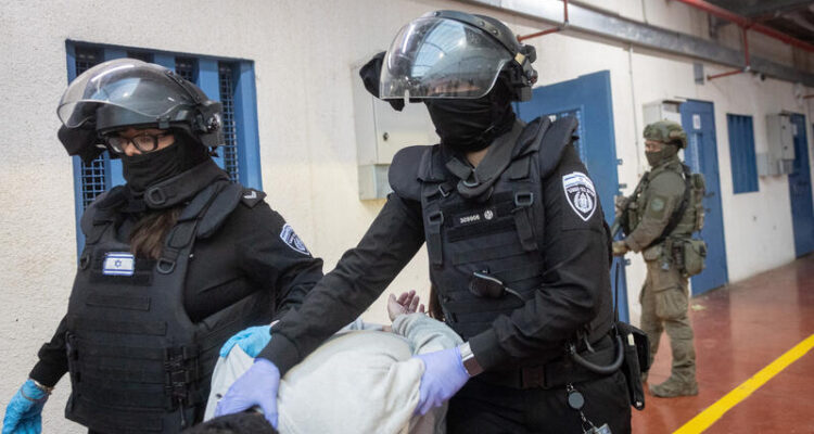 Israel raids terrorist prison wings at 6:29 am on October 7 anniversary