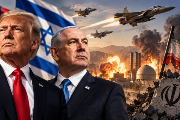 Trump and Netanyahu Amid Airstrikes